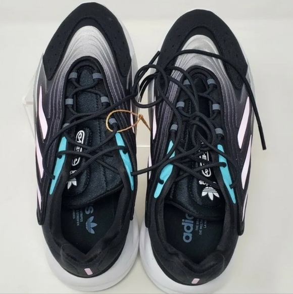 Adidas Womens Size 7.5 Ozelia W Pink Core Black Cloud White Shoes H04266 New - Picture 10 of 12